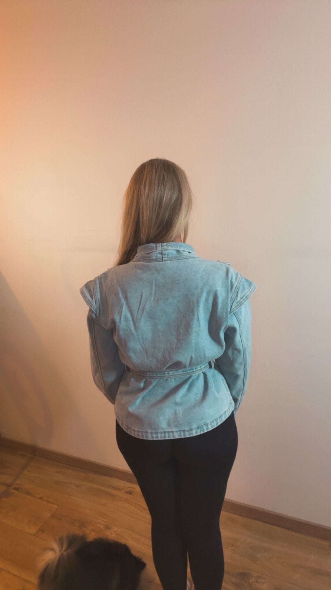 Spijkerjasje one size universele maat met veter accent