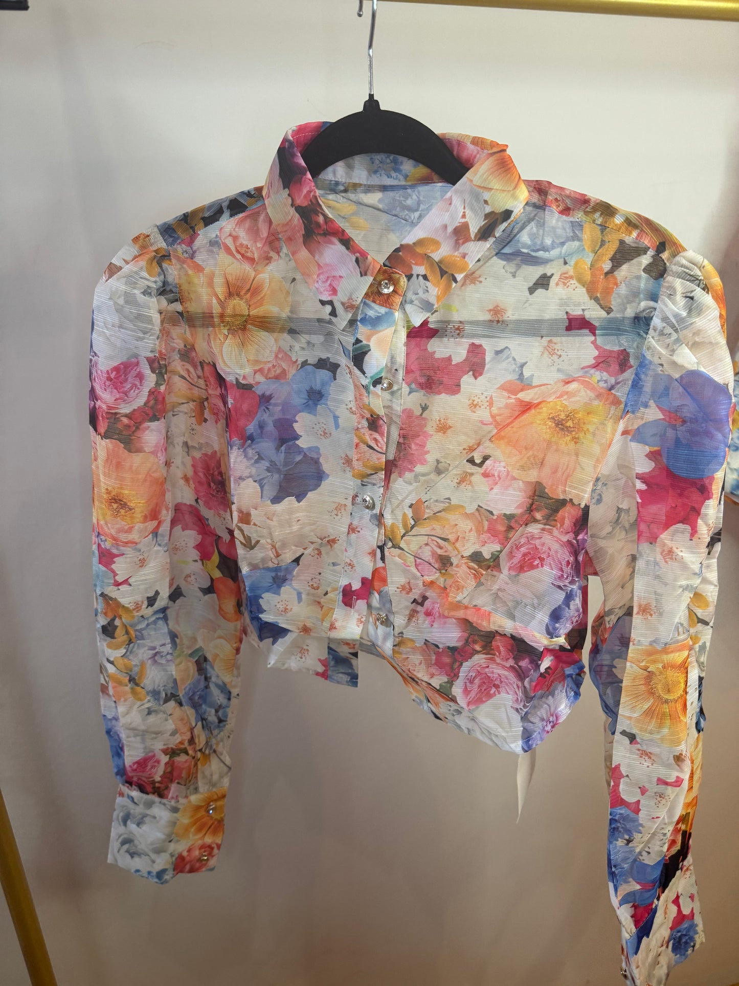 All over floral set blouse met short