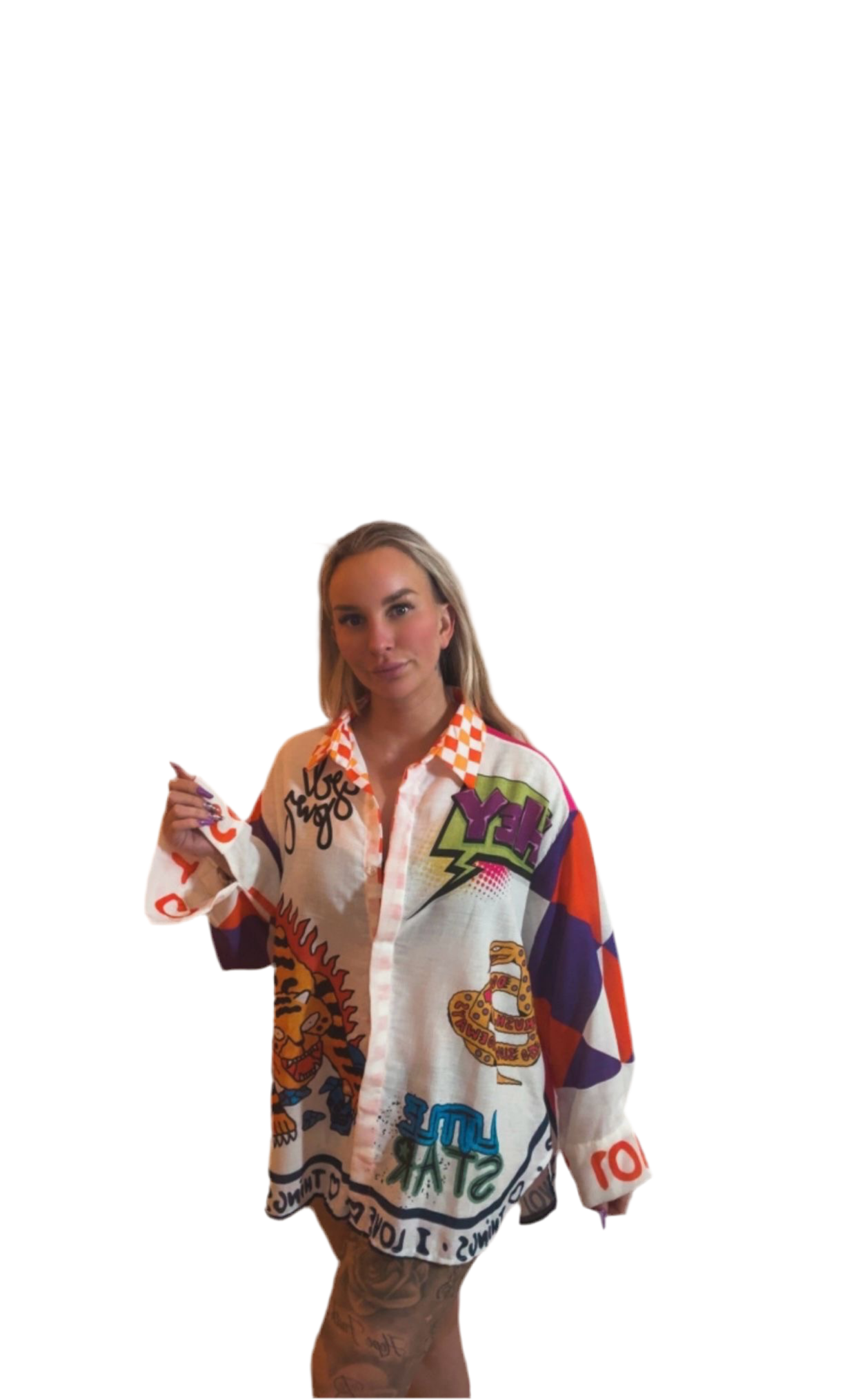 Cartoon multi colour blouse