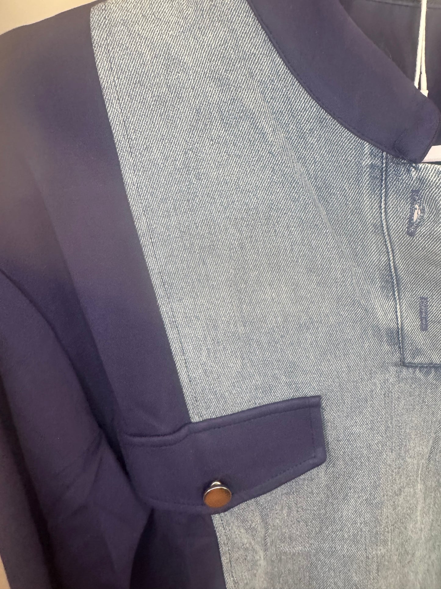 Donkerblauw spijker joggingpak