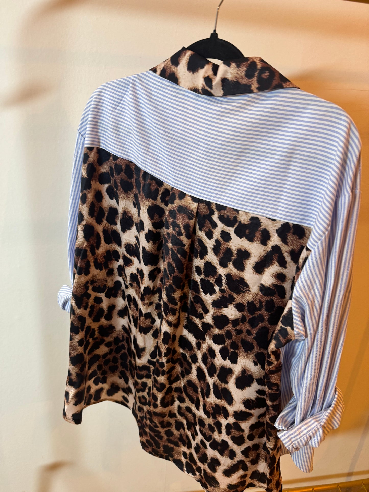 Leopard striped blouse