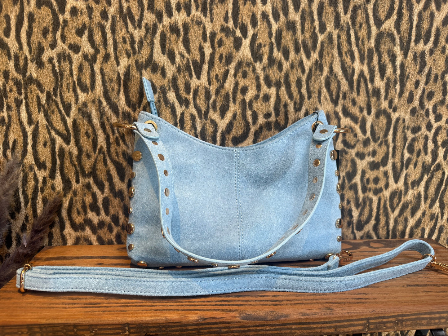Tas “Studded Chic” – Lichtblauw