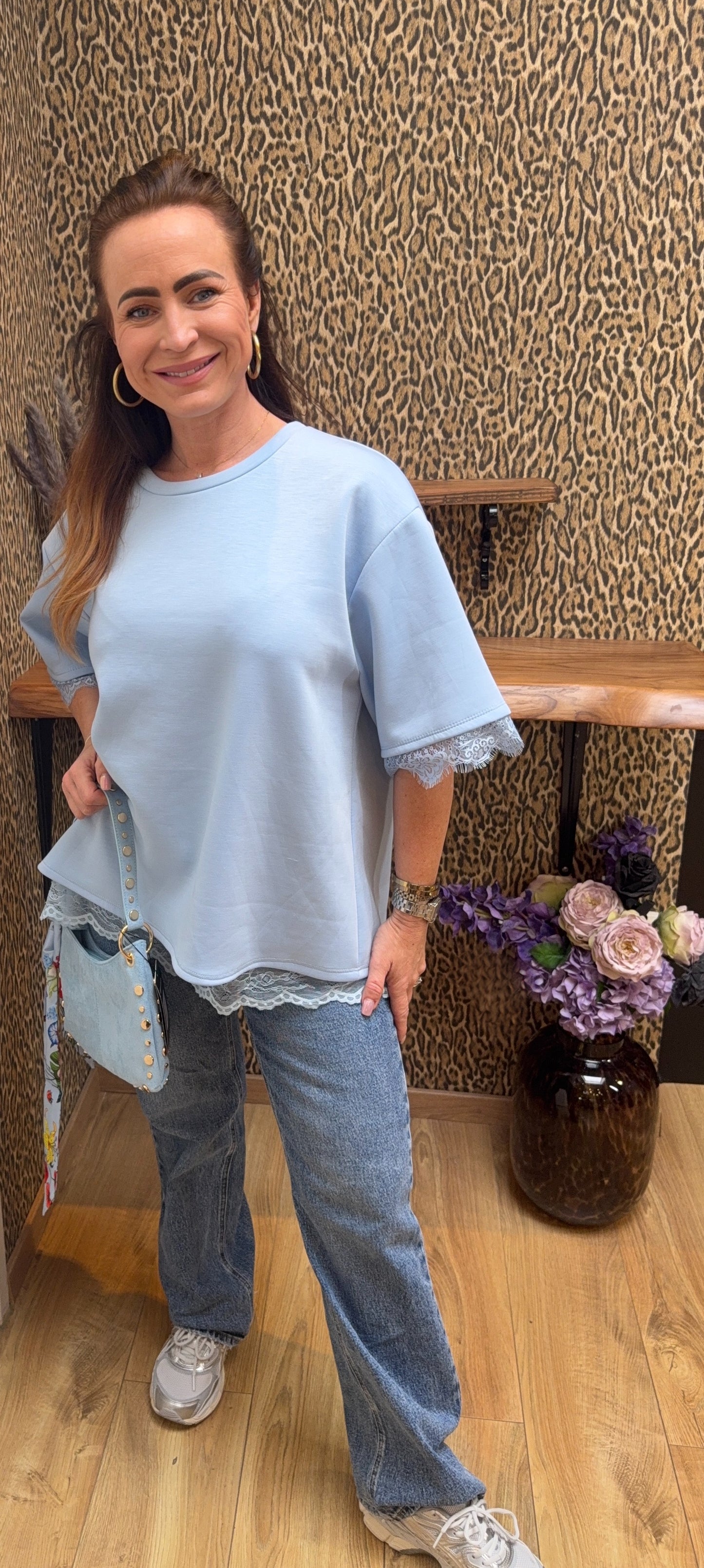 Tas “Studded Chic” – Lichtblauw