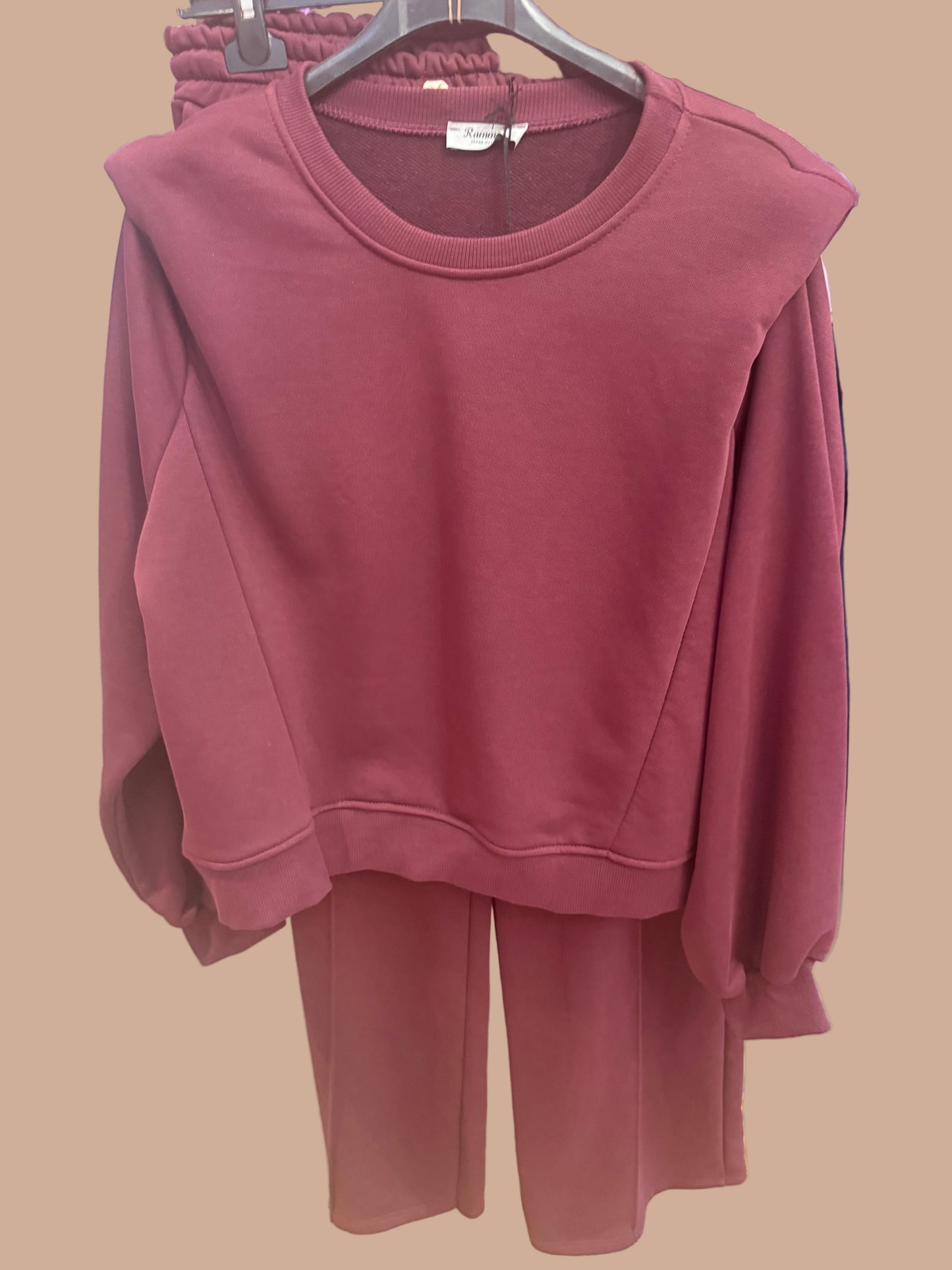 Bordeaux rood joggingpak