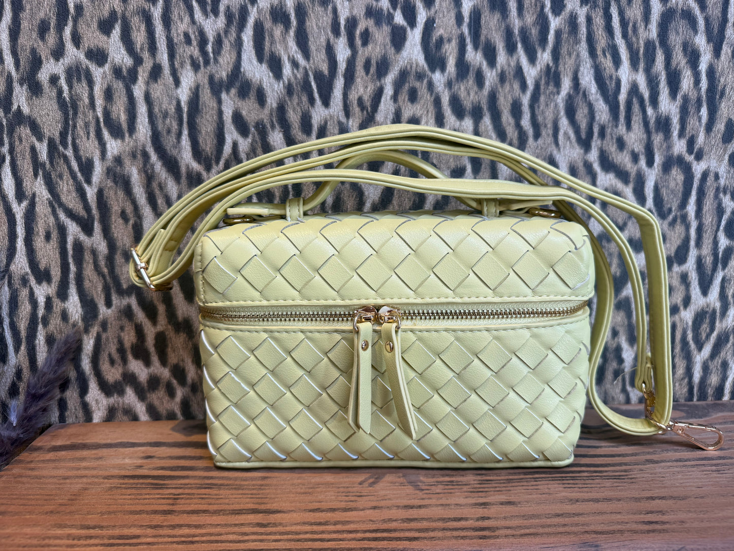 Tas “Weave Box” – Lichtgeel