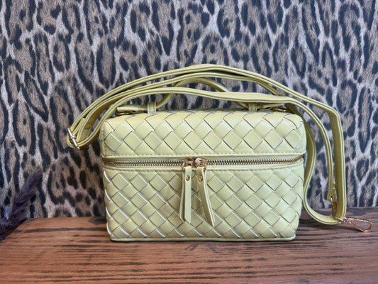 Tas “Weave Box” – Lichtgeel