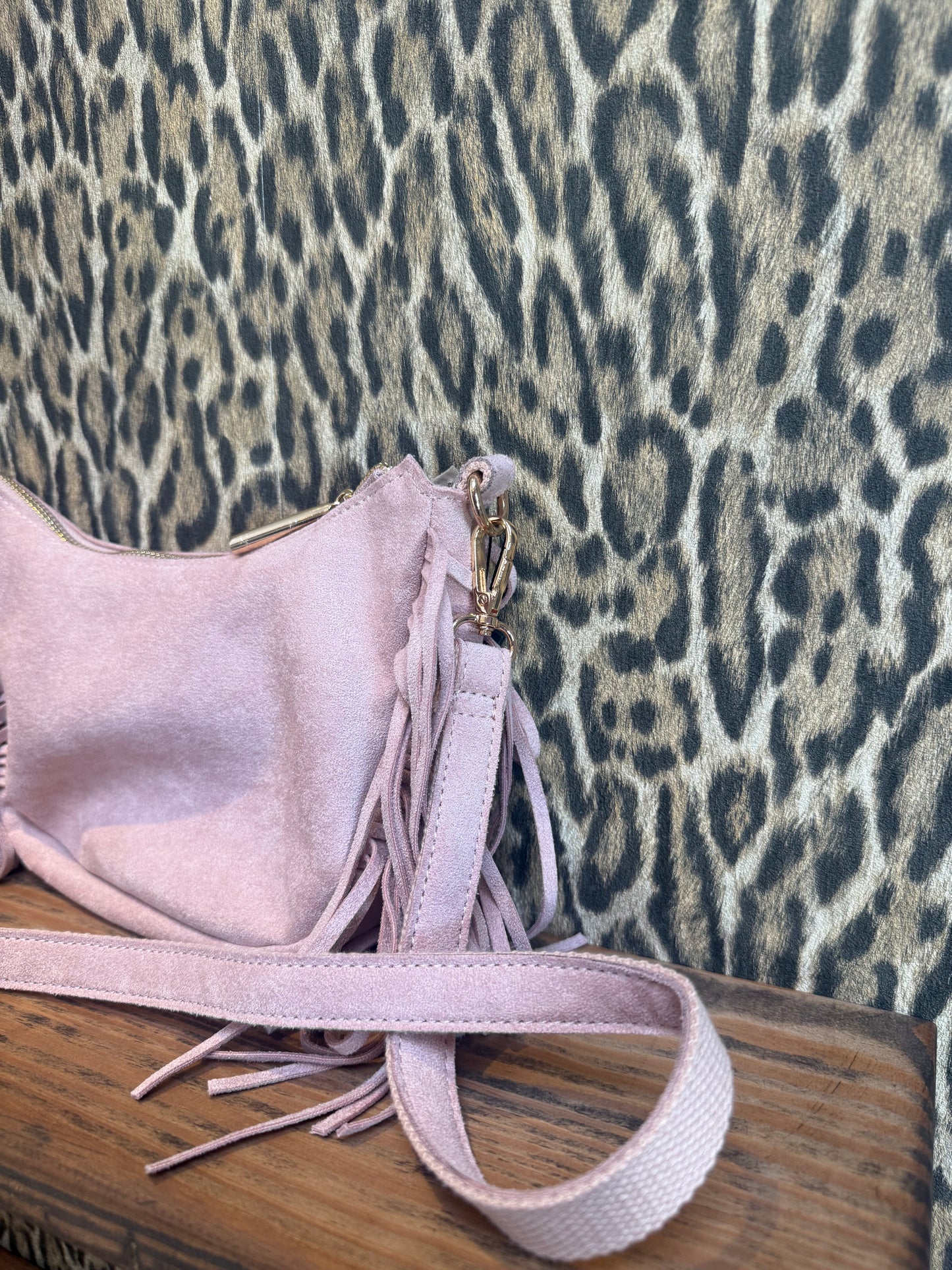 Tas “Boho Fringe” – Roze