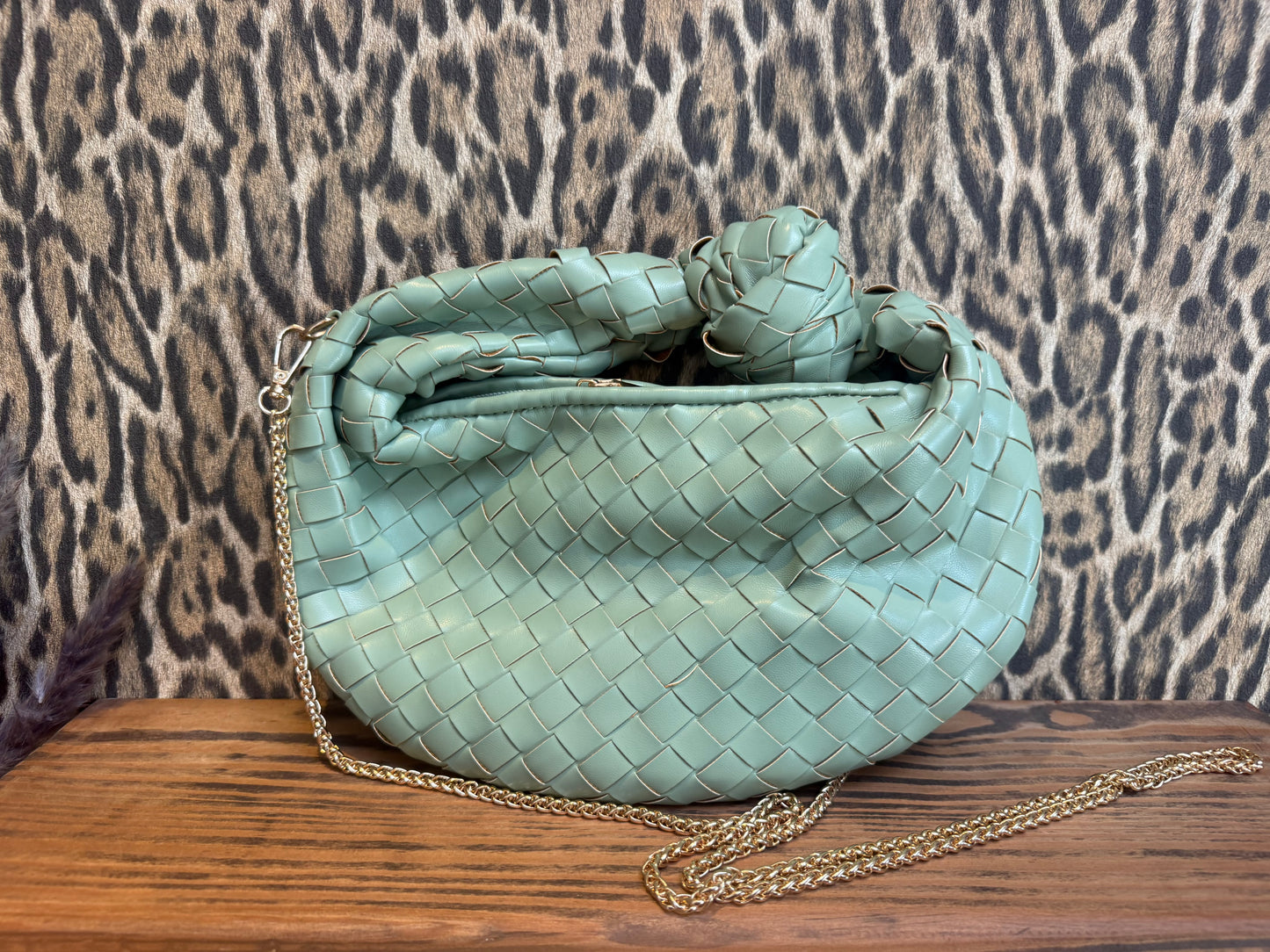Tas “Braided Chic” – Mintgroen