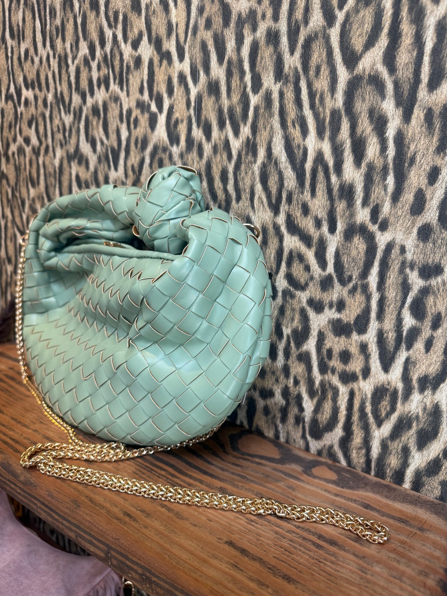 Tas “Braided Chic” – Mintgroen