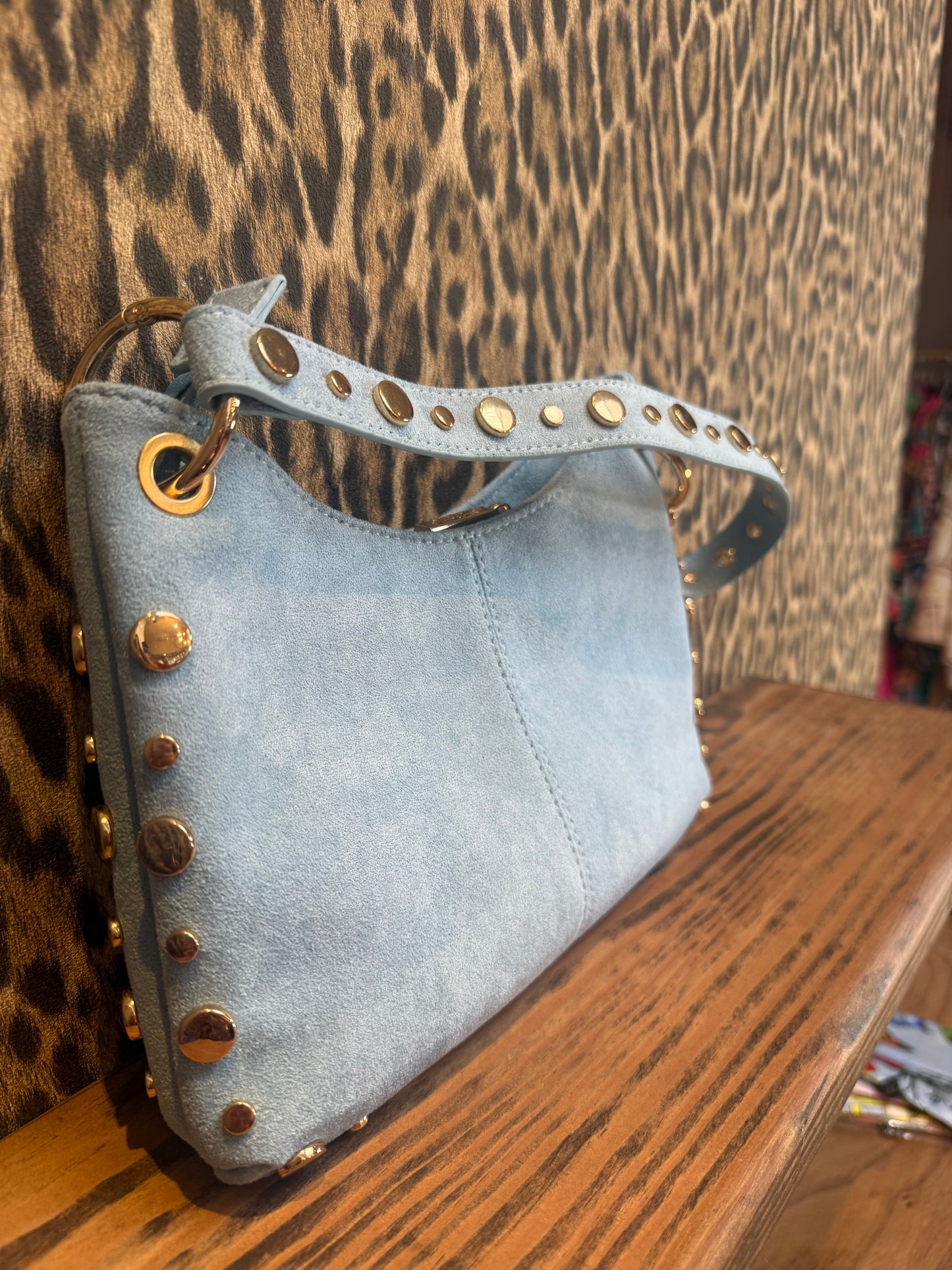 Tas “Studded Chic” – Lichtblauw