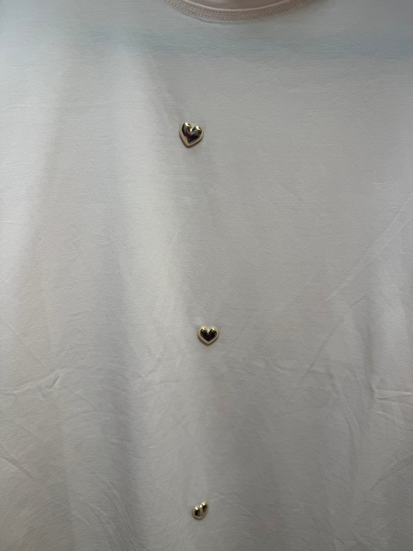 T-shirt “Golden Hearts” – Lichtroze